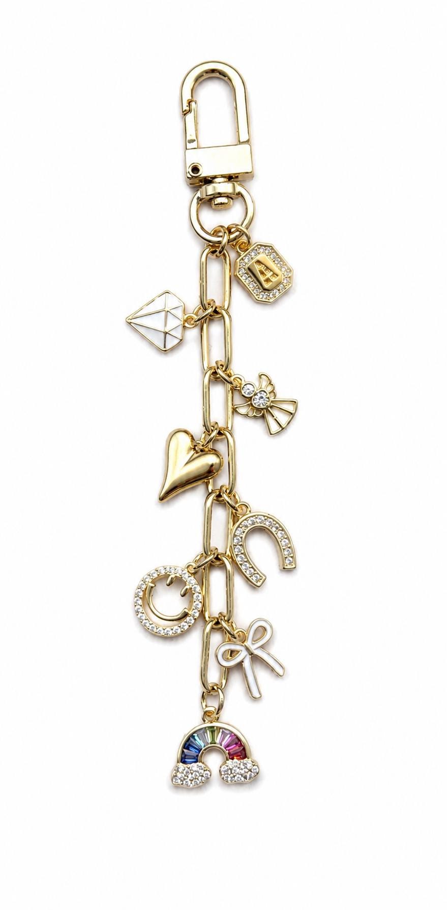 Gift for Daughter - 18k Gold Plated - Tarnish Free Bag Charm Keychain -Daughter Gift from Mom - Meaningful Daughter Keepsake