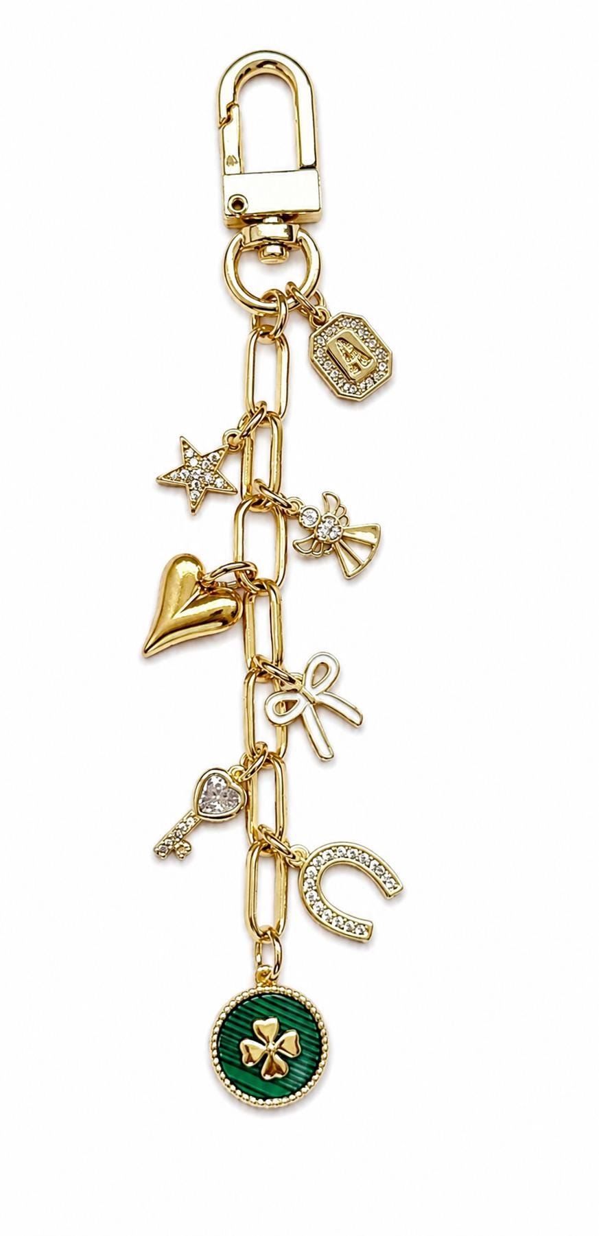 Good Luck Charm Keychain 18k Gold Plated - Gift for Her - Tarnish Free - Graduation Gift - New Job - Moving Away - Daughter Gifts